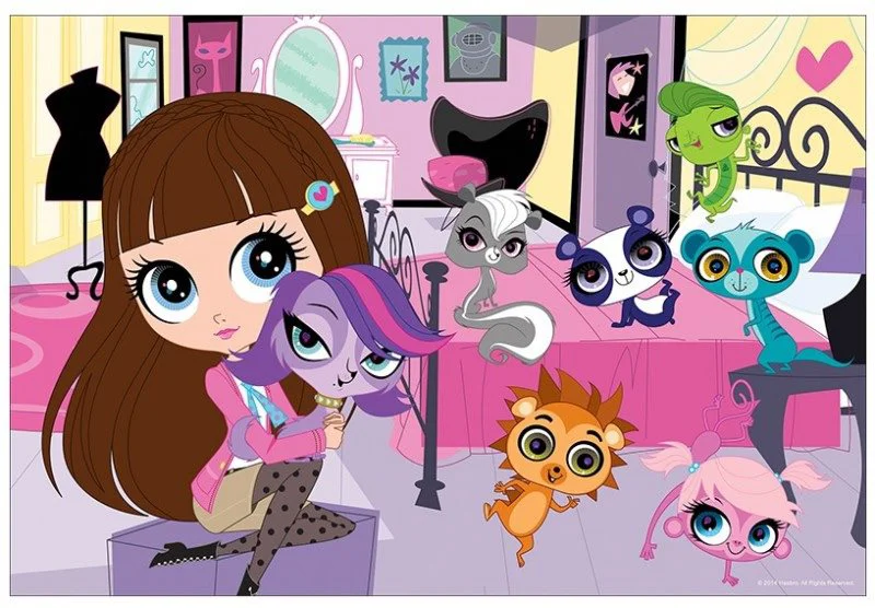 Puzzle Trefl Hasbro Littlest Pet Shop, 80 piese + app games foto