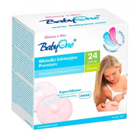 Прокладки лактационные BabyOno Premium, 24 шт. foto