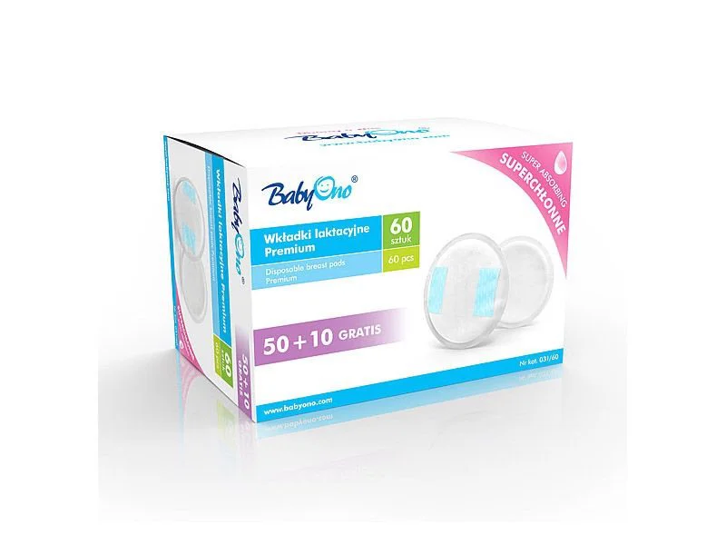 Прокладки лактационные BabyOno Premium, 60 шт. foto