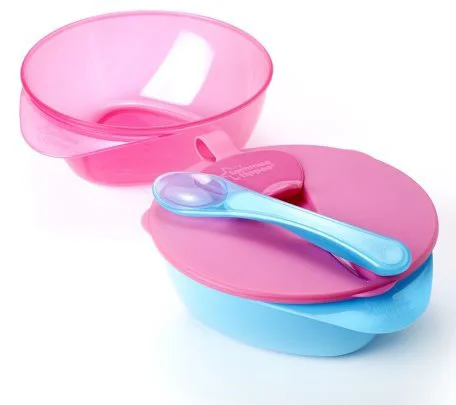 Тарелочки Tommee Tippee с крышкой и ложечкой (6+ мес.), 2 шт. foto
