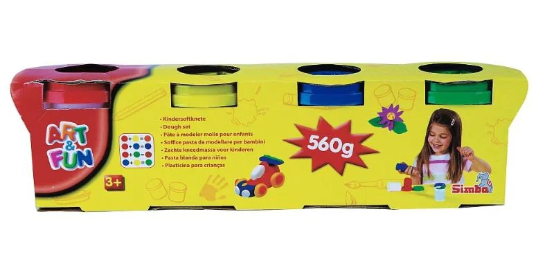 Набор для творчества Simba Art&amp;Fun Пластилин "Soft Dough", 4 x 140 г foto
