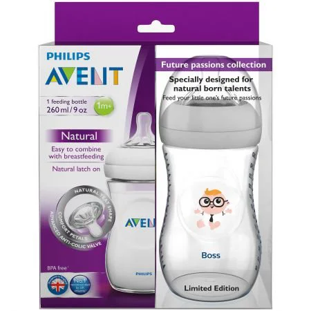 Set Philips AVENT Biberon Natural &quot;Boss&quot; Colectia Pasiuni de viitor, 2x260 ml