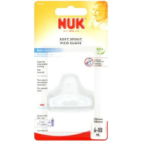 Adaptor de baut pentru biberoane NUK First Choice din silicon (6+ luni)