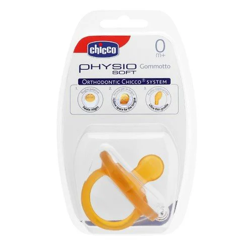 Пустышка Chicco Physio латексная, литая (0-6 мес.) foto