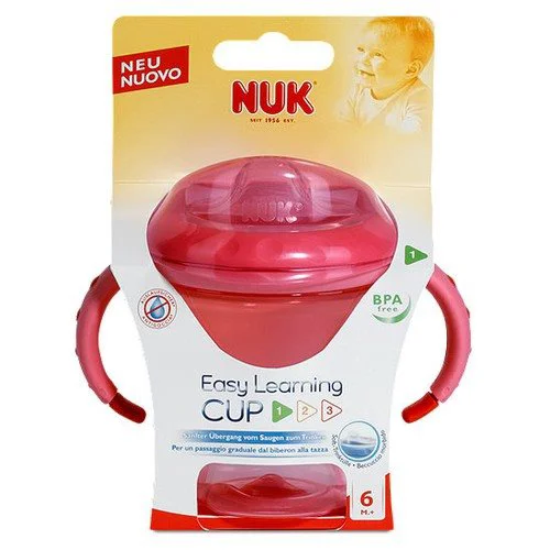 Чашка NUK Easy Learning 1 с силиконовой насадкой (6+ мес.), 210 мл