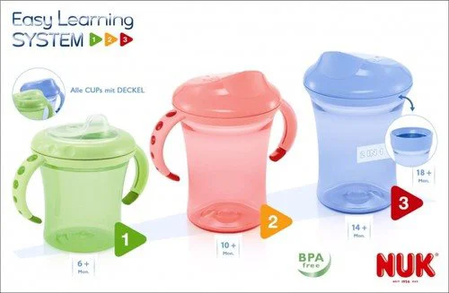 Чашка NUK Easy Learning 1 с силиконовой насадкой (6+ мес.), 210 мл