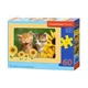 Puzzle Castorland Two Kittens with Sunflowers, 60 MIDI piese foto