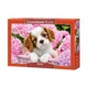 Puzzle Castorland Pup in Pink Flowers, 500 piese foto