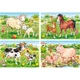 Puzzle Castorland Animal Moms and Babies, 4 in 1 (8+12+15+20 piese) foto