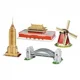 Puzzle 3D CubicFun Mini Architecture Series 3 foto