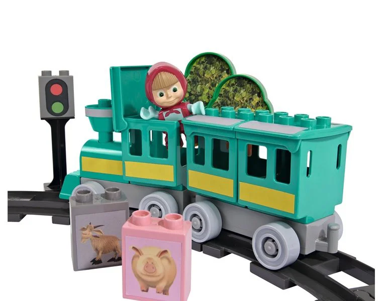 Constructor BIG &quot;Masa si Ursul&quot; Gara de tren, 32 piese