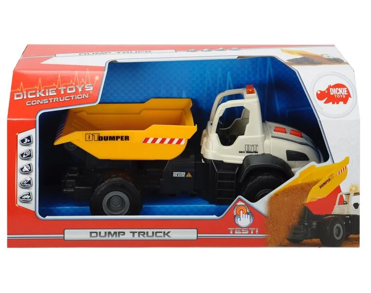 Camion Dickie cu autodescarcare Dump Truck cu lumina si sunet, 35 cm foto