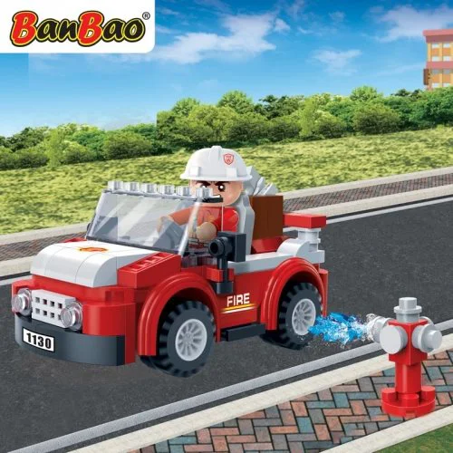 Constructor BanBao Fire Fireman Car foto