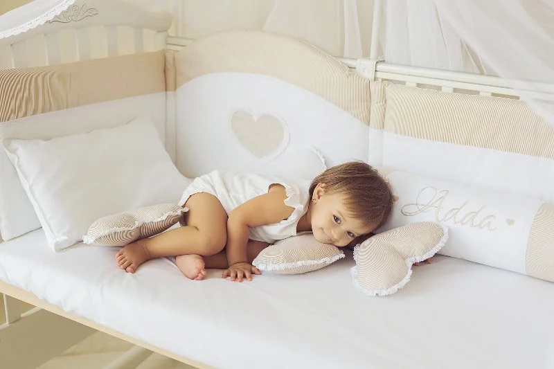 Set de lenjerie pentru patut Specialbaby Rory Beige, 6 piese