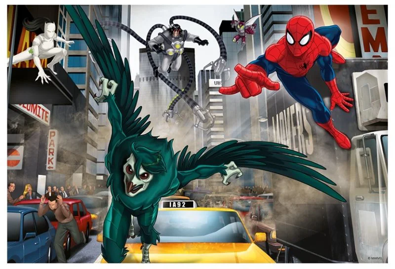 Puzzle Trefl Disney Marvel Spiderman Chasing the Villian, 160 piese foto