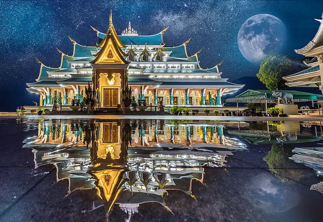 Puzzle Trefl Wat Pa Phu Kon, Thailand, 1500 piese foto