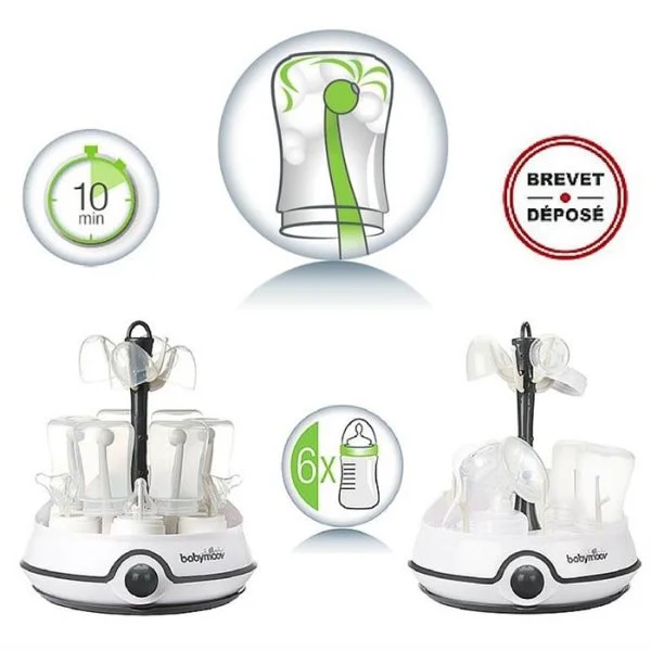 Sterilizator electric si uscator de biberoane 2 in 1 Babymoov Turbo Steam