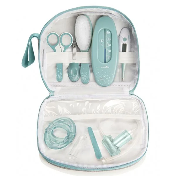 Set pentru ingrijirea bebelusului Babymoov Grooming Set Aqua, 9 piese