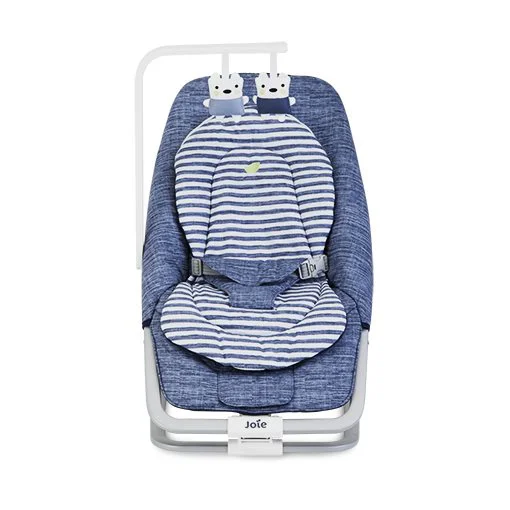 Музыкальный шезлонг с вибрацией Joie Dreamer Denim