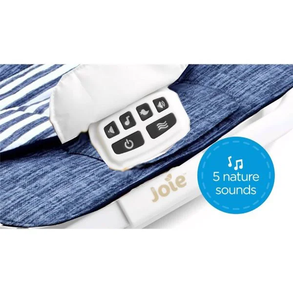 Музыкальный шезлонг с вибрацией Joie Dreamer Denim