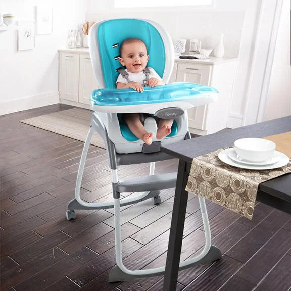 Scaun de masa 3 in 1 Bright Starts Ingenuity Trio SmartClean Aqua