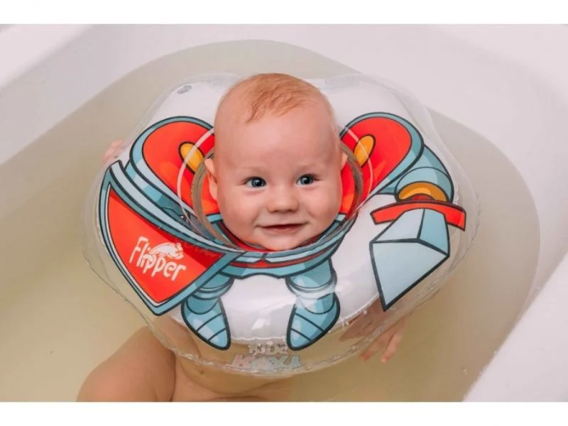 Colac pentru inot pe gat Roxy Kids Knight Hero pentru bebelusi, 3-18 kg foto