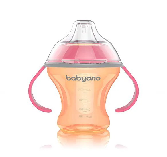Canuta anti-varsare cu tetina moale BabyOno Natural, 180 ml foto