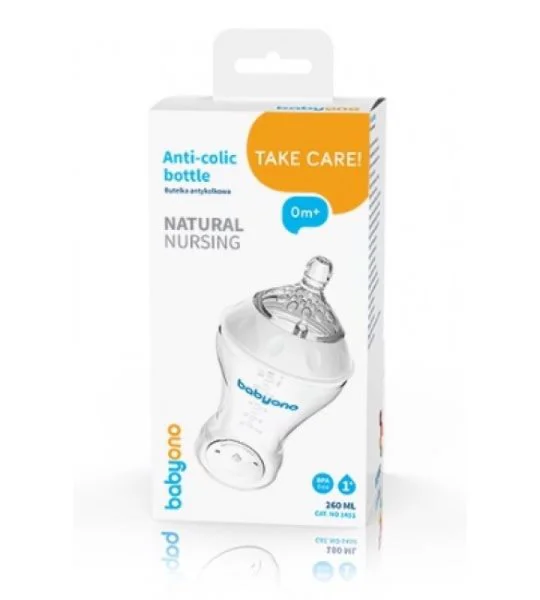 Biberon anticolic din plastic BabyOno Natural Nursing, 260 ml foto