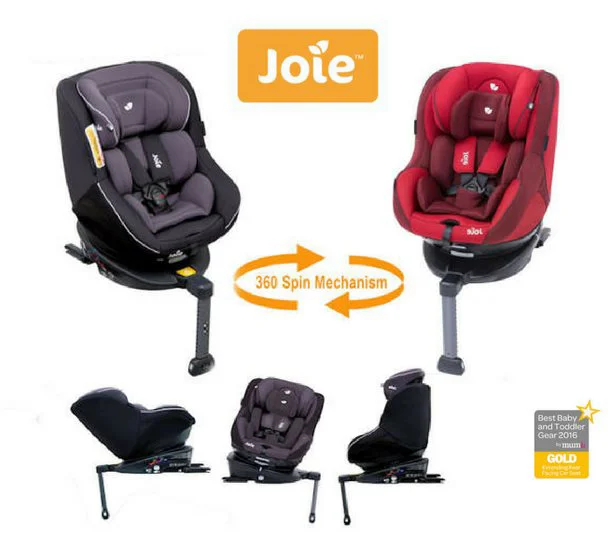 Scaun auto rotativ cu isofix Joie Spin 360 Merlot 0-18 kg foto