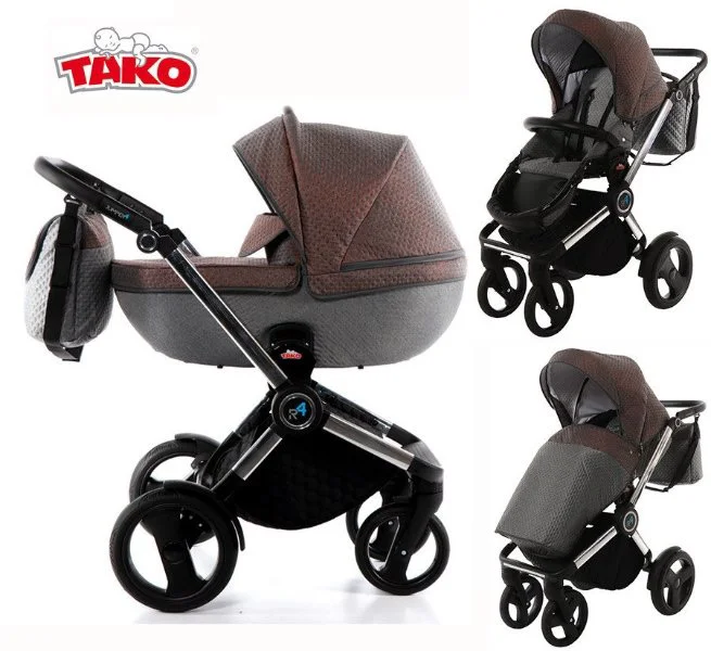 Коляска 2 в 1 Tako Jumper оранжевый жаккард foto