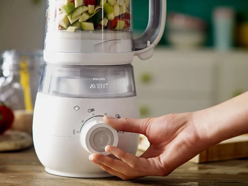 Aparat de gatit 4 in 1 cu aburi si blender Philips AVENT pentru prepararea mancarii bebelusilor foto