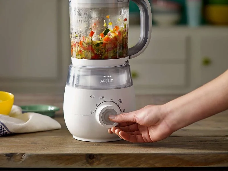 Aparat de gatit 4 in 1 cu aburi si blender Philips AVENT pentru prepararea mancarii bebelusilor foto