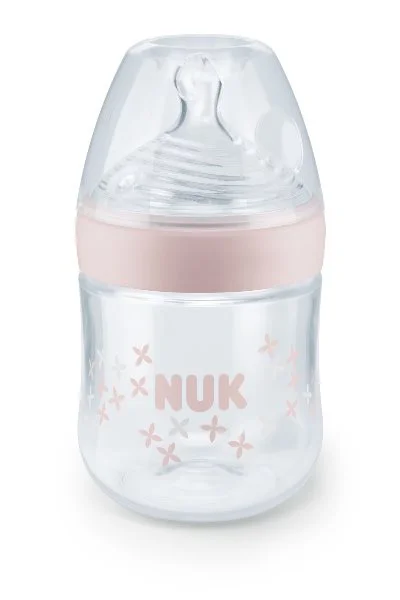 Бутылочка пластиковая NUK Nature Sense с силиконовой соской (0-6 мес.), 150 мл foto