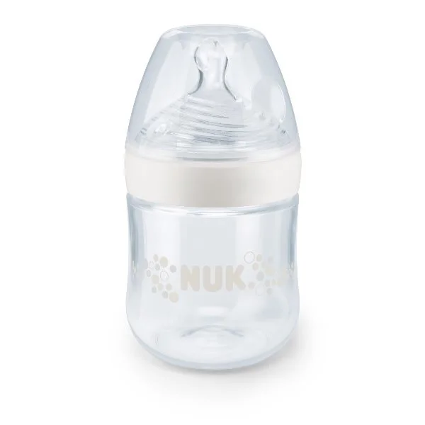 Бутылочка пластиковая NUK Nature Sense с силиконовой соской (0-6 мес.), 150 мл foto