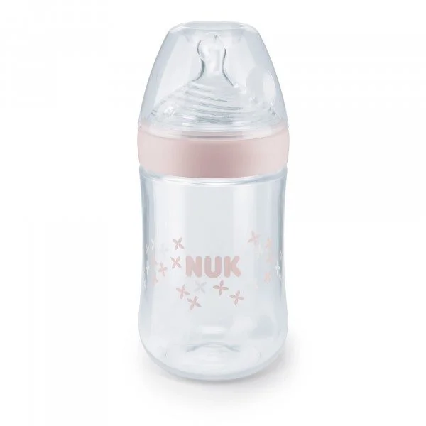 Бутылочка пластиковая NUK Nature Sense с силиконовой соской (6-18 мес.), 260 мл foto