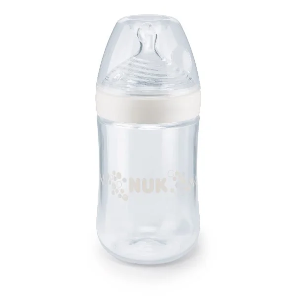 Бутылочка пластиковая NUK Nature Sense с силиконовой соской (6-18 мес.), 260 мл foto