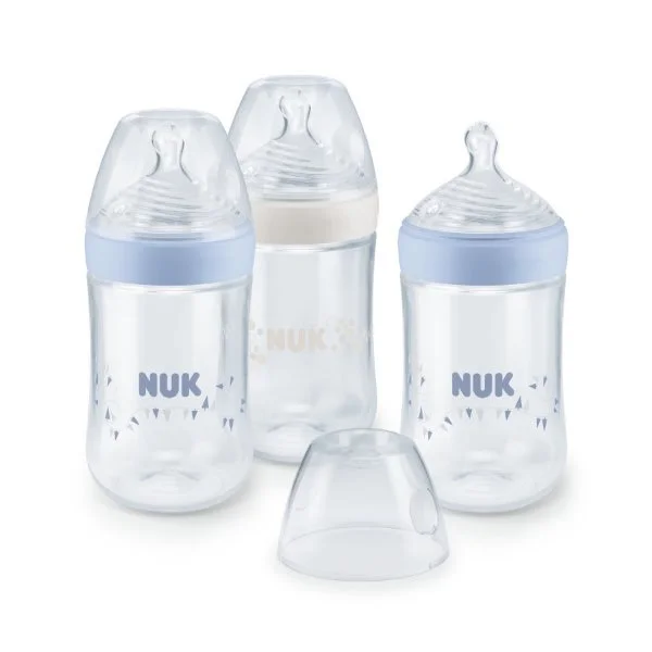 Бутылочка пластиковая NUK Nature Sense с силиконовой соской (6-18 мес.), 260 мл foto