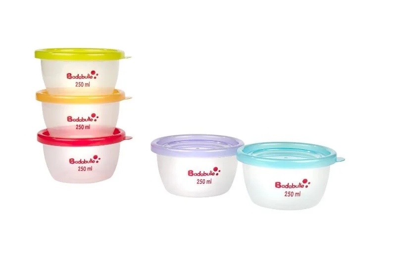 Recipiente pentru pastrarea alimentelor Badabulle, 5 buc. foto