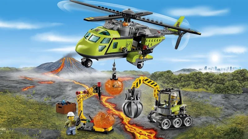 LEGO City - Грузовой вертолёт исследователей вулканов foto