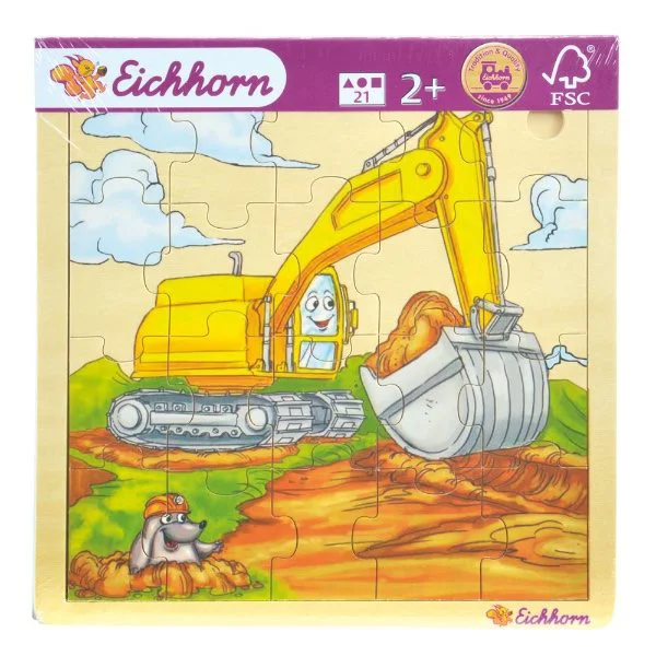 Puzzle din lemn Eichhorn 20x20 cm, 21 piese foto