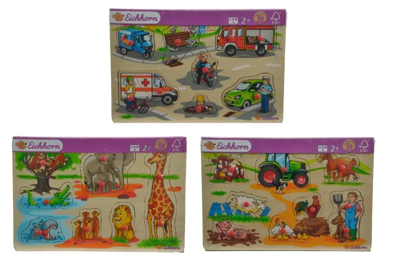 Puzzle din lemn Eichhorn 30x20 cm, 10 piese foto