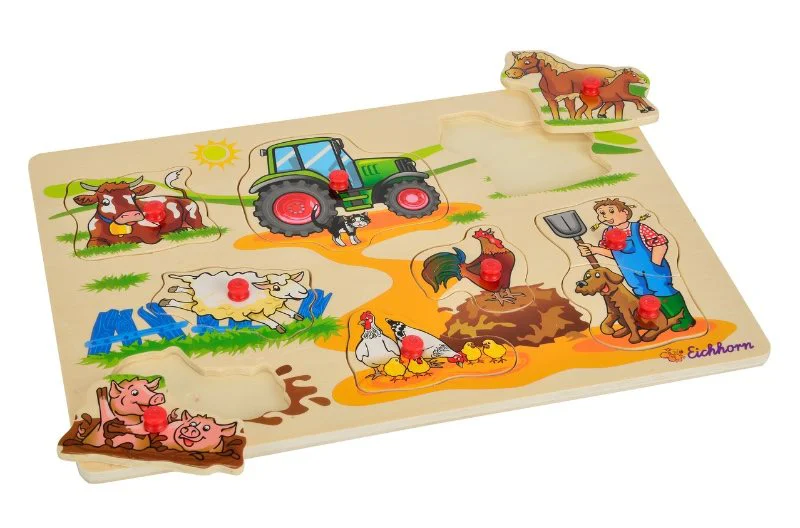 Puzzle din lemn Eichhorn 30x20 cm, 10 piese foto
