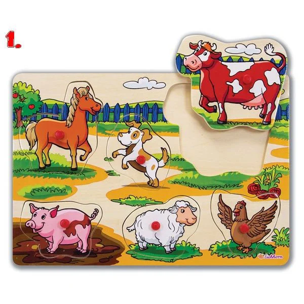 Puzzle din lemn Eichhorn 30x20 cm, 7 piese foto