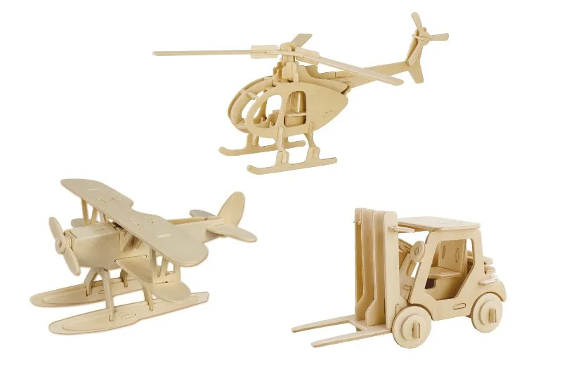 Puzzle din lemn 3D Eichhorn "Vehicles" 23x18.5 cm foto