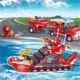 Constructor BanBao Fire Car &amp; Ship Set foto