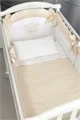Set de lenjerie pentru patut Specialbaby Sofia Beige, 6 piese