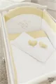 Set de lenjerie pentru patut Specialbaby Rory Galben, 6 piese