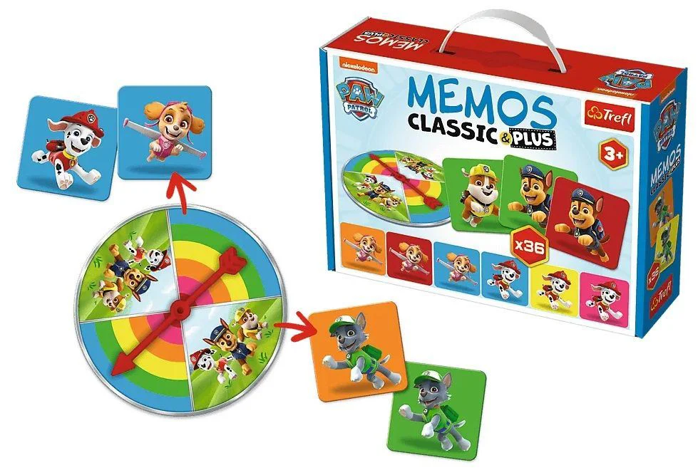 Joc de dezvoltare Trefl Memos classic plus Paw Patrol