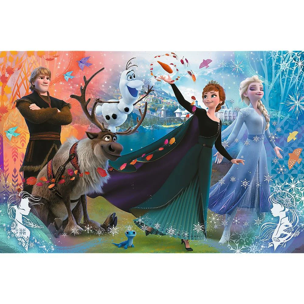 Puzzle Trefl Disney Frozen, Descopera lumea lui Frozen, 160 piese XL foto