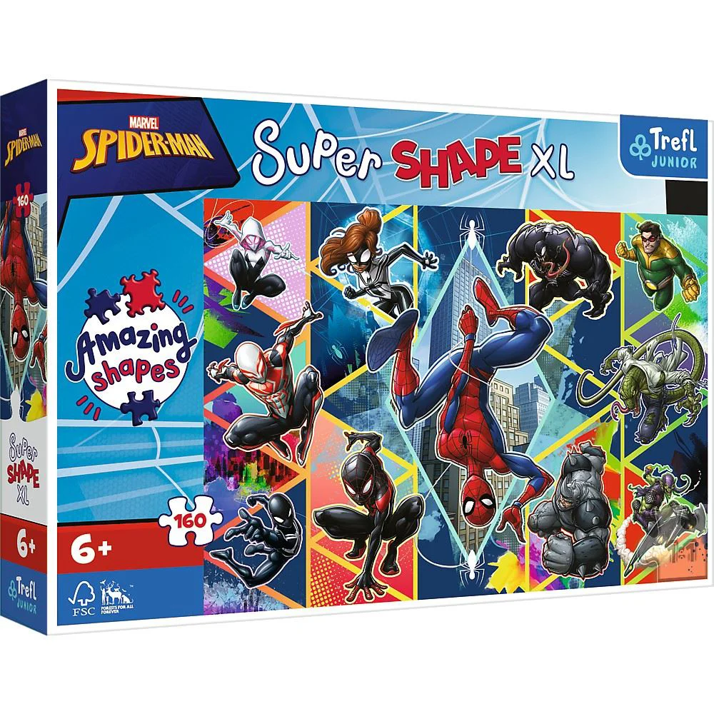 Puzzle Trefl Alatura-te lui Spiderman, 160 piese XL foto